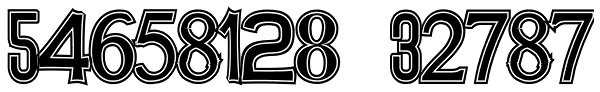 Numbers3 Lined Font