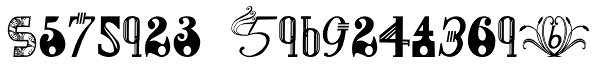 Numbers Decorative1 Font