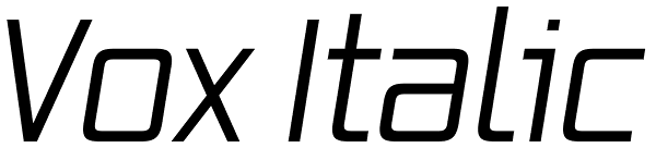 Vox Italic Font