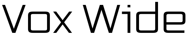 Vox Wide Font