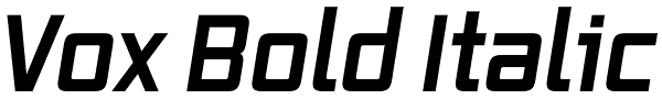 Vox Bold Italic Font