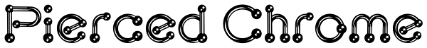 Pierced Chrome Font