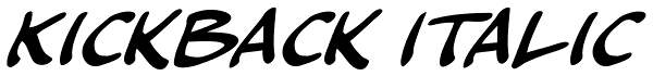 Kickback Italic Font