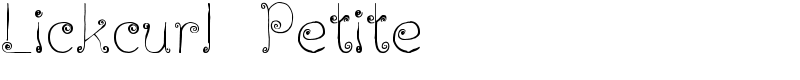 Lickcurl Petite Font