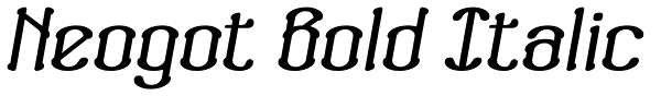 Neogot Bold Italic Font