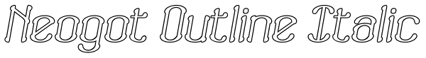 Neogot Outline Italic Font