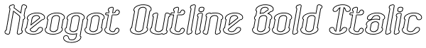 Neogot Outline Bold Italic Font