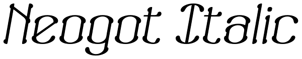 Neogot Italic Font