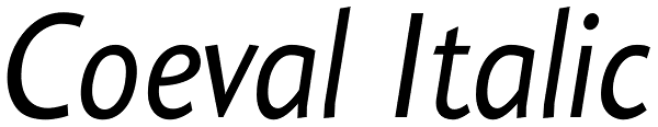 Coeval Italic Font