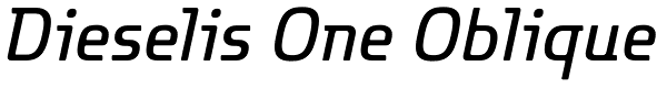 Dieselis One Oblique Font