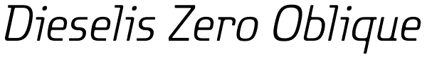 Dieselis Zero Oblique Font