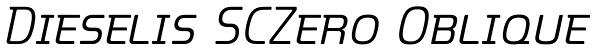 Dieselis SCZero Oblique Font