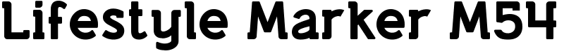 Lifestyle Marker M54 Font