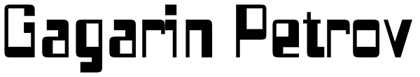 Gagarin Petrov Font