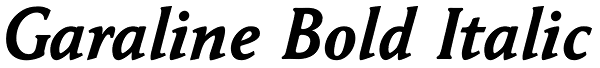 Garaline Bold Italic Font