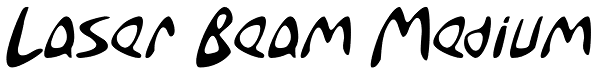 Laser Beam Medium Font