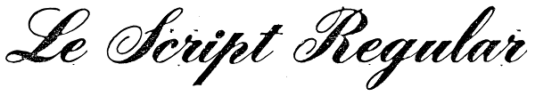 Le Script Regular Font