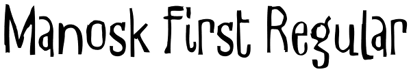 Manosk First Regular Font