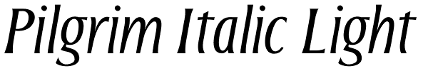 Pilgrim Italic Light Font