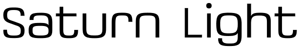 Saturn Light Font
