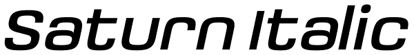 Saturn Italic Font