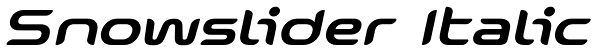 Snowslider Italic Font