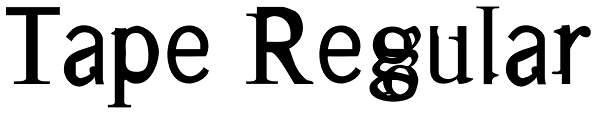 Tape Regular Font