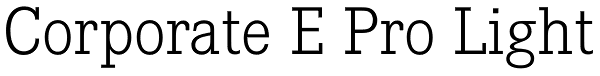 Corporate E Pro Light Font