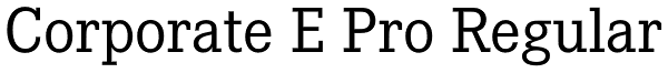 Corporate E Pro Regular Font