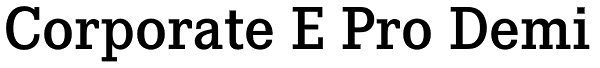 Corporate E Pro Demi Font