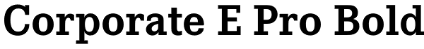 Corporate E Pro Bold Font