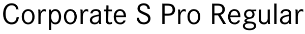 Corporate S Pro Regular Font