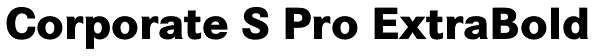 Corporate S Pro ExtraBold Font