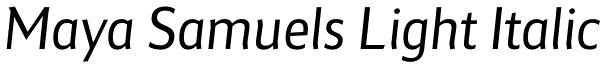 Maya Samuels Light Italic Font