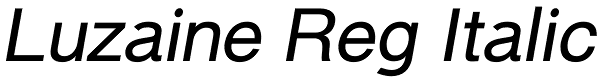 Luzaine Reg Italic Font