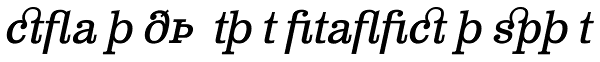 Clarendon Text Italic Expert Font