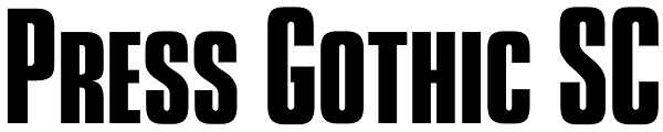 Press Gothic SC Font