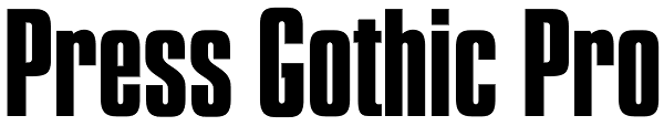 Press Gothic Pro Font