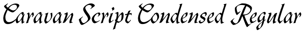 Caravan Script Condensed Regular Font