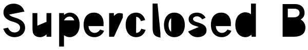 Superclosed B Font