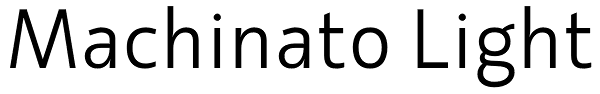 Machinato Light Font