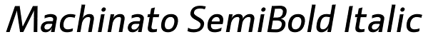 Machinato SemiBold Italic Font