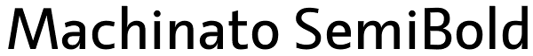 Machinato SemiBold Font