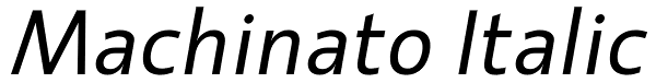 Machinato Italic Font