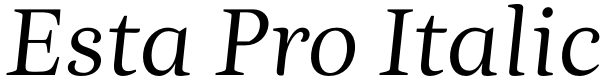 Esta Pro Italic Font