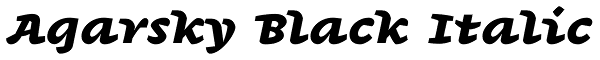 Agarsky Black Italic Font