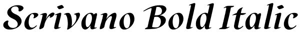 Scrivano Bold Italic Font