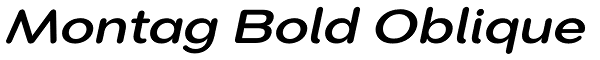 Montag Bold Oblique Font