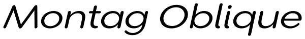 Montag Oblique Font