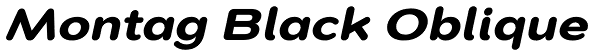 Montag Black Oblique Font